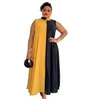 2024 Sleeveless Elegant African Dresses for Women 2024 New Fashion Africa Chiffon Long Maxi Dress Casual Loose Solid Beach Dress 2
