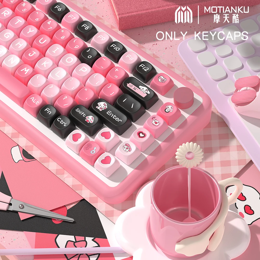 

Heart rate Theme Keycaps MCA Profile Personalized Cartoon Keycap For Mechanical Keyboard with 7U and ISO key cap