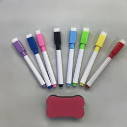 Vibrant 8 - Color Dry Erase Markers with Magnetic Eraser - Perfect for Office Whiteboards & Creative Gifts (8pcs)