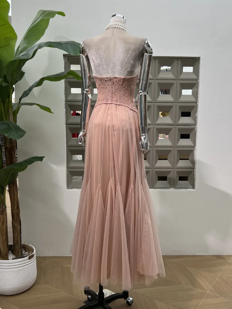 DFDG 2025 فستان سهرة أنيق للربيع والصيف على شكل حر...