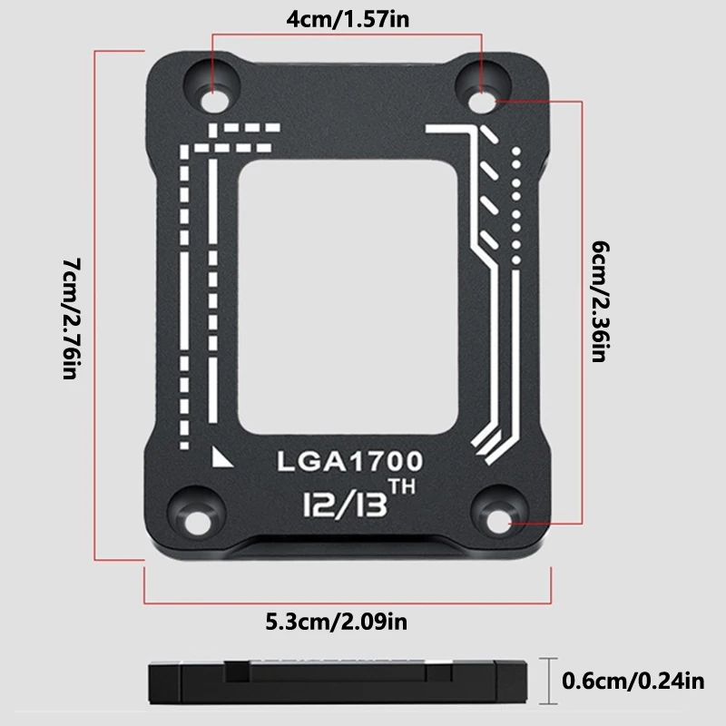 LGA1700 Socket CPU Frame Aluminum Alloy Contact Frames LGA 1700 Kit Heavy Duty Contact Frames CPU Bending Correction Bracket,cpu bending buckle,cpu bending correction,cpu correction fastener