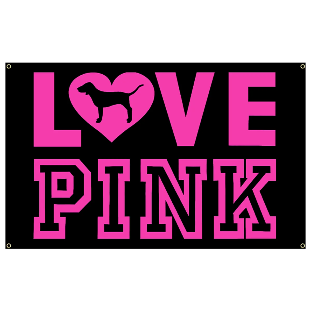LOVE　ピンク 1pc LOVE PINK Pink Slogan Tapestry Flag,3x5fts 2x3fts Interior