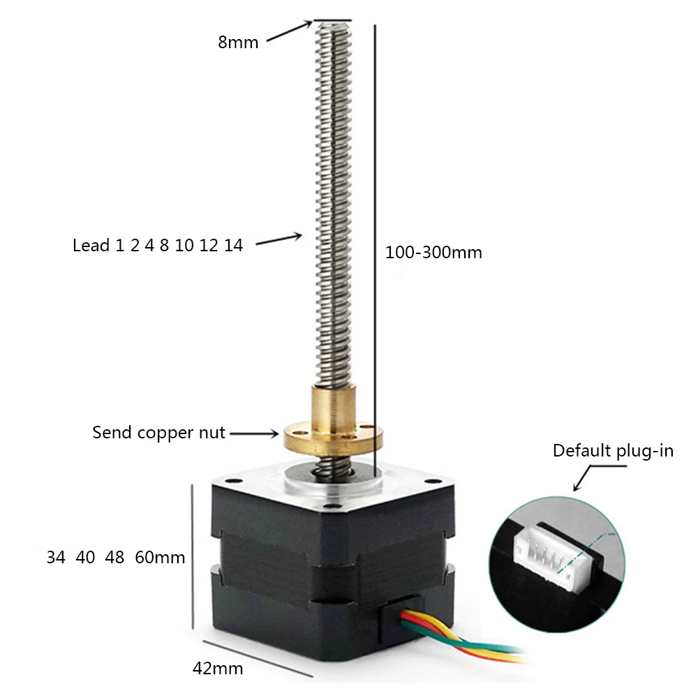 nema17 guia do motor deslizante 1mm t8 01