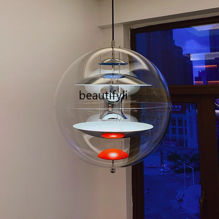 

Spherical Chandelier Lamp Designer Lighting Simple Modern Restaurant Lamps