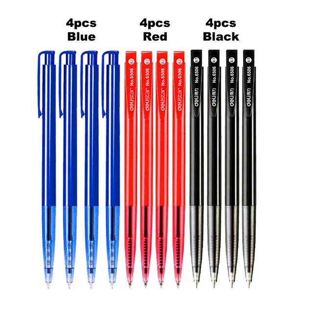 デリ-ボールペンセット、黒、青、赤インクペン、文房具用品