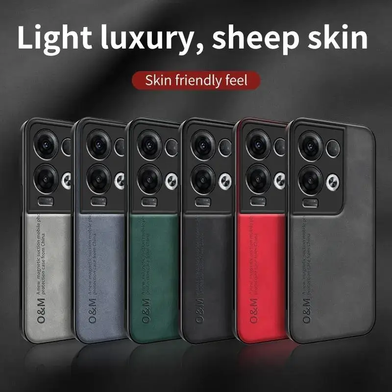 Luxury Magnetic Leather Phone Case - Premium Silicone Cover