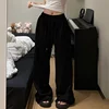 R2024 Harajuku Wide Leg Sweatpants for Women Elastic Waist Casual Sport Pants Woman Streetwear Gray Oversize Sportswear Female 4