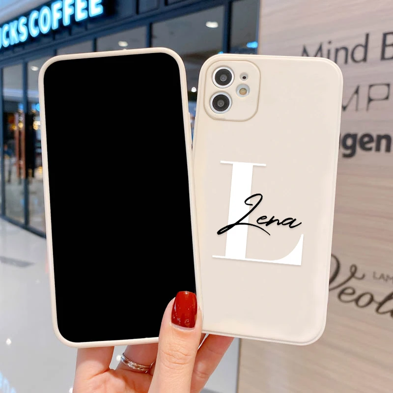 Back Cover Customized Iphone Case DIY Custom Name Initial