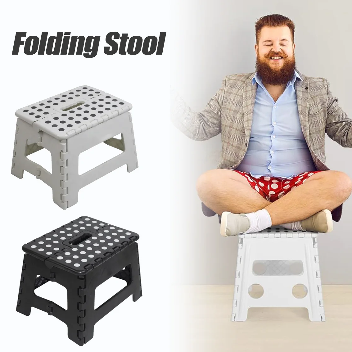 Folding Stool Lightweight Handheld Portable Small Stool Thickened