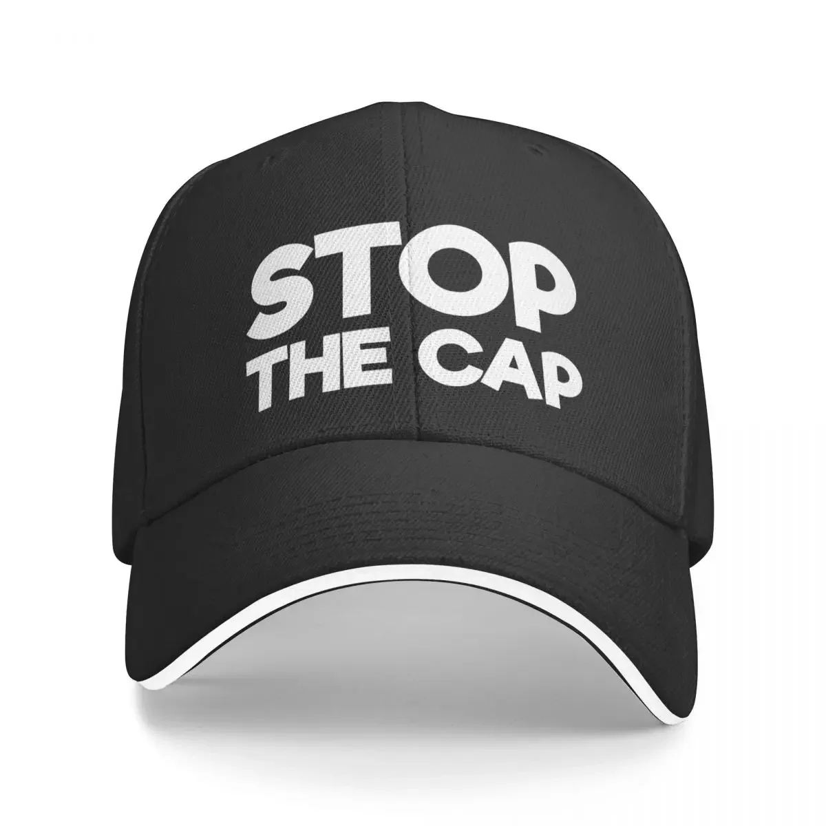 

Мужская бейсболка с надписью «Stop the cap meme»