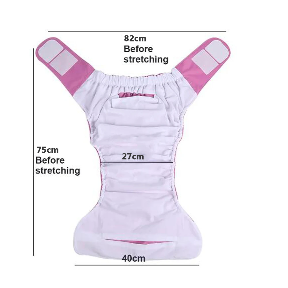 Waterproof Diapers Washable Reusable Adult Elderly Cloth Diapers Panties Pocket Nappies for Elderly Disabled Incontinence Pants - 6