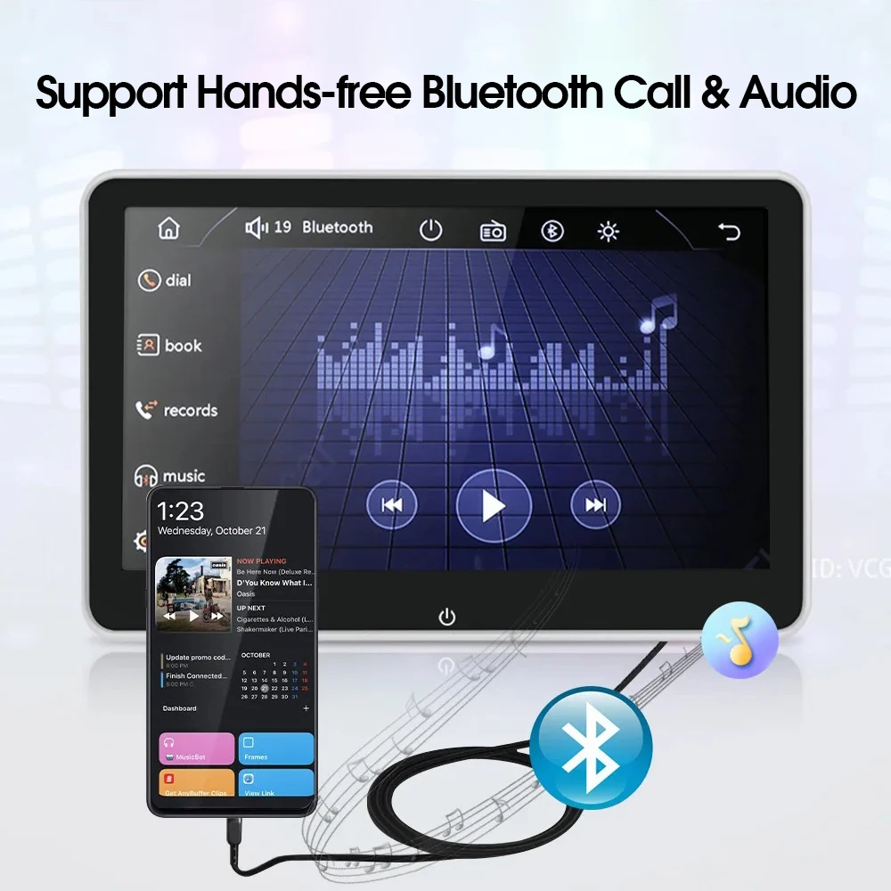 11.6 Inch Automotive MP5 Multimedia Auto Screen Stereos Stereo Bluetooth Car Mp5 Player Car MP4 Audio System Headrest Monitor