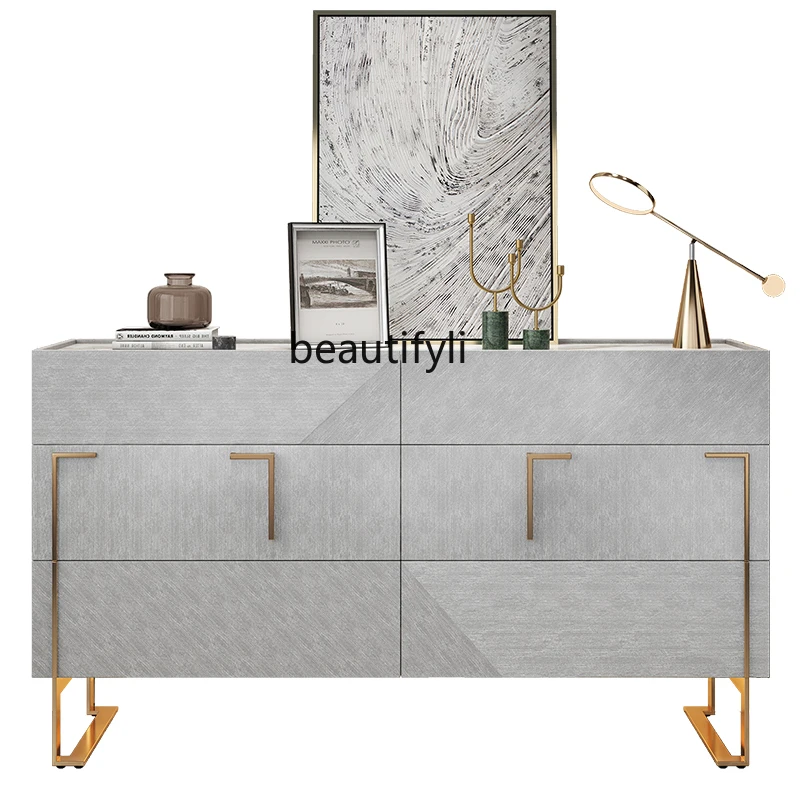 

Modern Light Luxury Entrance Cabinet Solid Wood Bedroom Storage Bucket Cabinet Entry Door Living Room Partition Side Cabinet