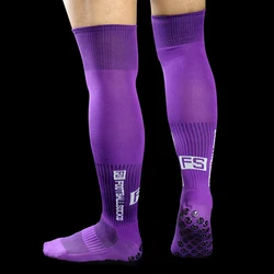 Enhanced Non - Slip Silicone Grip Soccer Socks (PURPLE)