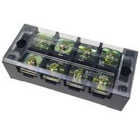 1Pcs TB4504 45A 600V Dual Row Barrier Screw Terminal Block Strip Wire Connector Insulated DIY Electrical Fix Fence High Quality 2