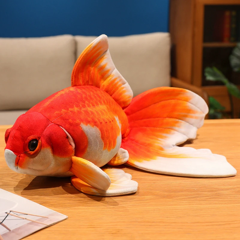 Goldfish  Lucky Koi Animals Plush Toys  Goldfish Cartoon Sift Dolls Kids Birthday Gifts Decor Throw Pillow Home Decor