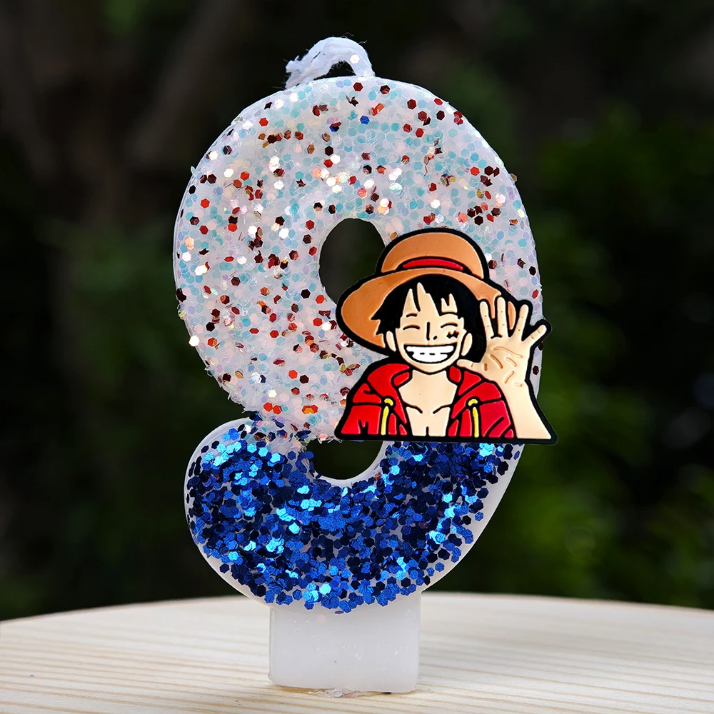 Beliebte One Piece Themen-Kerze Nummer 0-9 Luffy-Kerze Kuchendekoration Geburtstagsparty für Kinder Babyparty Spielzeug Geschenke – Detail 21