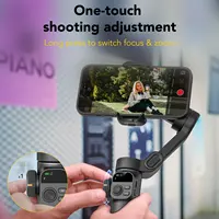 AOCHUAN Smart Gimbal Stabilizer X2 With built-in extension pole and LED display For iPhone and Android Smartphone Gimbal Black - Image 4