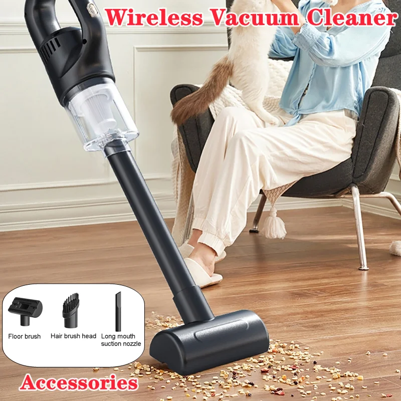 

120W Portable Car Wireless Vacuum Cleaner 50000pa Powerful Suction Wet And Dry Smart Cordless Household Car Cleaning Tool