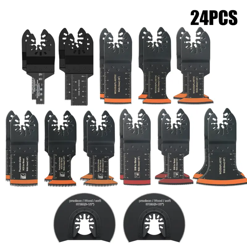 Japanese Tooth Carbide Oscillating Saw Blade Kit 10-39Pcs Arc Edge Oscillating Multitool Blades Precise Cut for Wood PVC Iron - Image 16
