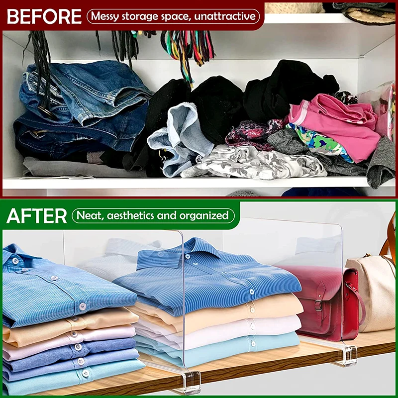 Acrylic Shelf Dividers, Clear Shelf Divider For Closets For Clothes