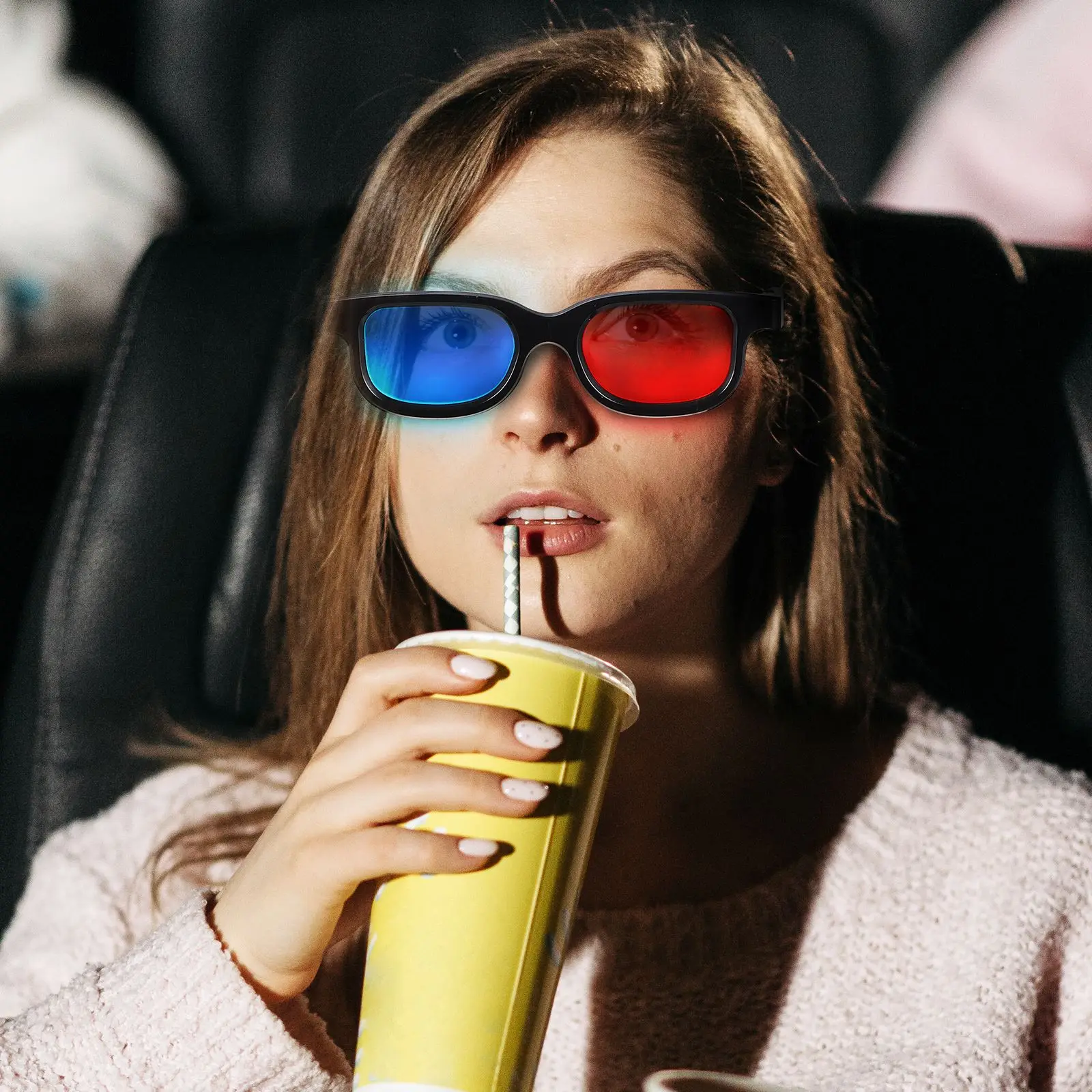 10 Pcs Realistic Viewing Experience Clear Lens 3D Glasses for Movie at Home 3D Glasses for Movie Theater