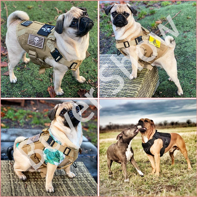 thumbnail image 5 of Arnés antitirones para perros grandes, chaleco táctico militar para perros, pastor alemán, dóberman, labrador, producto de entrenamiento para perros de servicio., 5 of 6