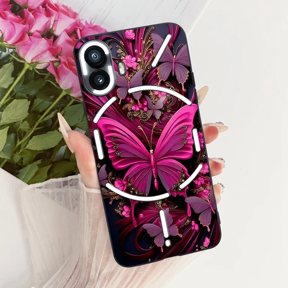 Floral Butterfly Design Soft TPU Phone Case