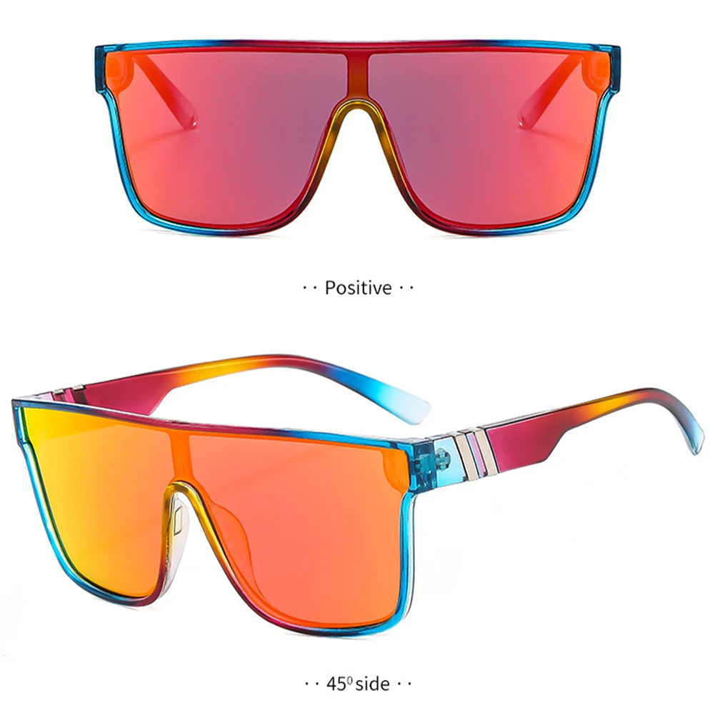 Mode Helle Farbe Stilvolle Radfahren Gläser Outdoor Sport Gläser einteiliges Sonnenbrille Echt Film Dazzling Männer Frauen Sonnenbrille