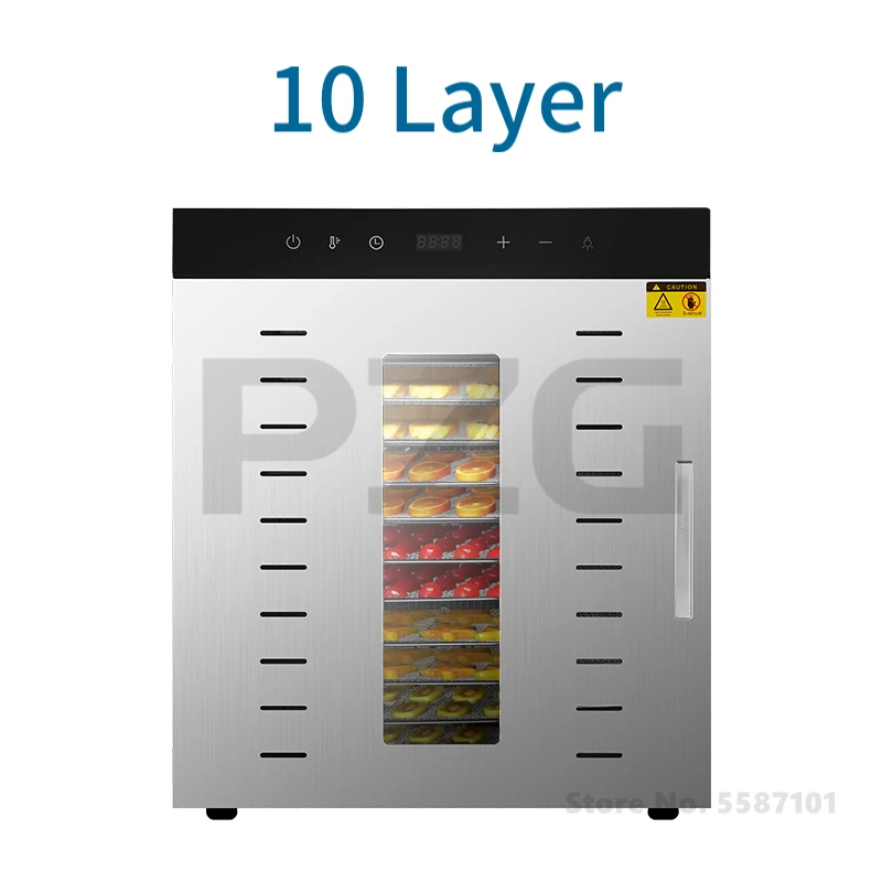 Commercial 10 12 16 20 24 Trays Fruit Biltong Food Beef Dryer Dehydrator Machine Dried Meat Dry Vegetable Jerky Drying Machine