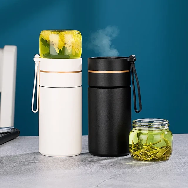 Travel Mug with Infuser & Jar of Tea, Gift Set