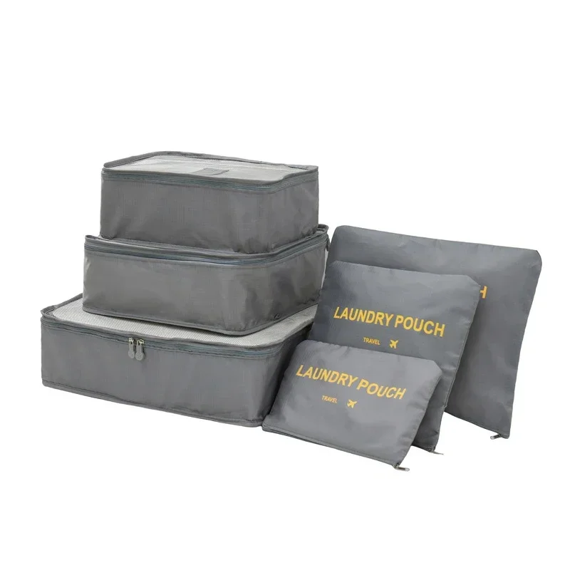 6 PCS Travel Storage Bag Set for Clothes Tidy Organizer Wardrobe Suitcase