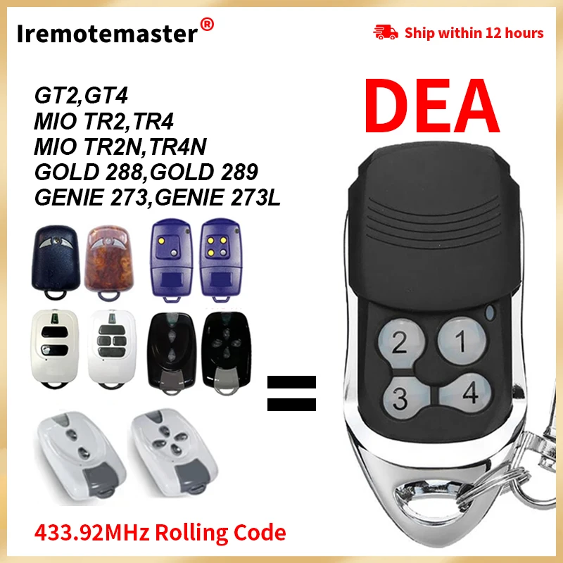 Telecomando Per Porta Da 433,92 MHz Compatibile Con I Telecomandi Per Porte Da Garage Dea Gti24 Gt24 Mio Tr24 E Mio Tr2n4n Confezione Da 2 87393429