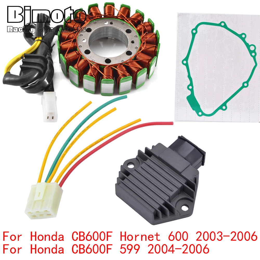 CB600F CB 600 F Engine Stator Coil+Voltage Regulator rectifier For Honda CB600F Hornet 600 599 2003-2006 CB-600F With Gasket