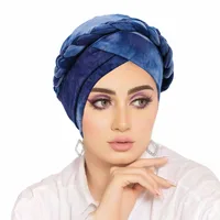 Nouveau Foulard 2026 pour Femmes Musulmanes – Turban Imprimé Tressé, Bonnets Hijab, Sous-Hijabs, Turbans Arabes pour Femme Musulmane 4
