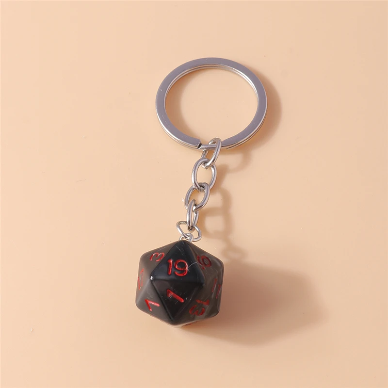 Nette Schlüsselanhänger Harz Bunte Würfel Charms Schlüsselanhänger Souvenir Geschenk für Frauen Männer Auto Schlüssel Handtasche Anhänger Schlüssel Ketten DIY Zubehör – Detail 1