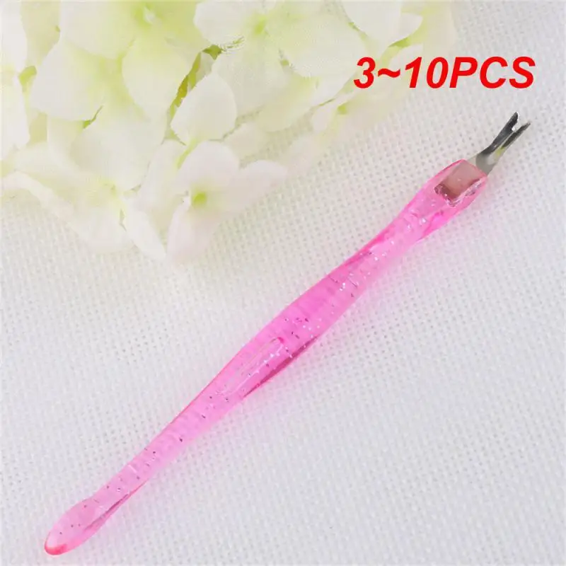 

3 ~ 10 шт. Толкатель для кутикулы из нержавеющей стали Толкатель для ногтей вилка для дизайна ногтей Маникюрный Инструмент для отделки омертвевшей кожи вилка толкатель триммер для кутикулы
