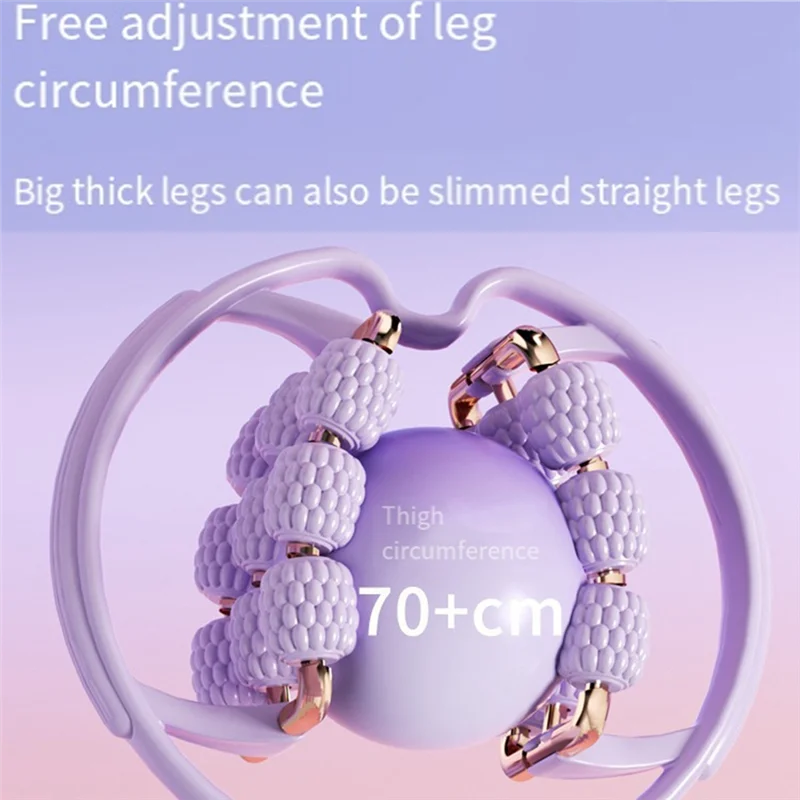 1 PCS Clamp Leg Massager, Wheels Muscle Roller Massager Purple With 18 Wheels 360 Degree Leg Neck Muscle Hand Arm Relaxer