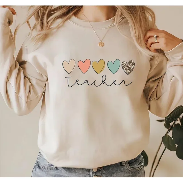 thumbnail image 1 of Sudadera con capucha para profesor, camiseta gráfica, suéter bohemio para profesor, suéter de otoño, regalo para profesor, sudadera con capucha para hombre y mujer, talla grande, 1 of 5