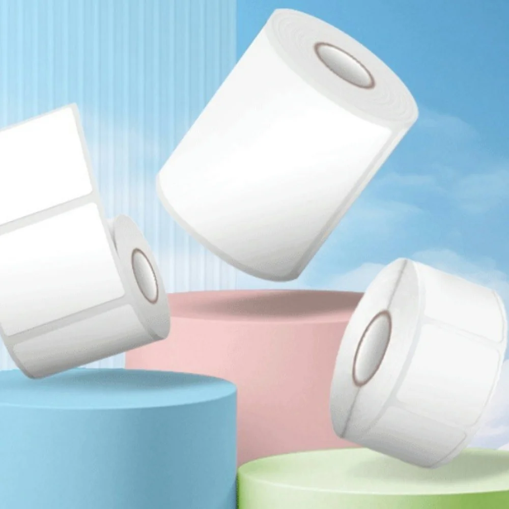 50mm Width Thermal Label Sticker Waterproof White Self-Adhesive Label ...