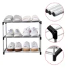 Stackable Small Shoe Rack, Entryway, Hallway and Closet Space Saving Storage and Organization (4-Tier, Black) 4