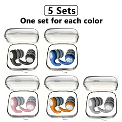 Soft Silicone Earplugs - Noise Canceling, Comfortable Fit for Sleep and Swimming (Package 5)