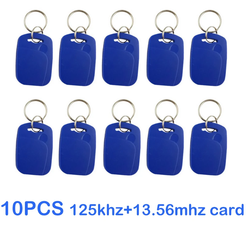 10pcs 2 In 1 Dual Chip Frequency RFID Keyfob 125KHZ thumbnail 1