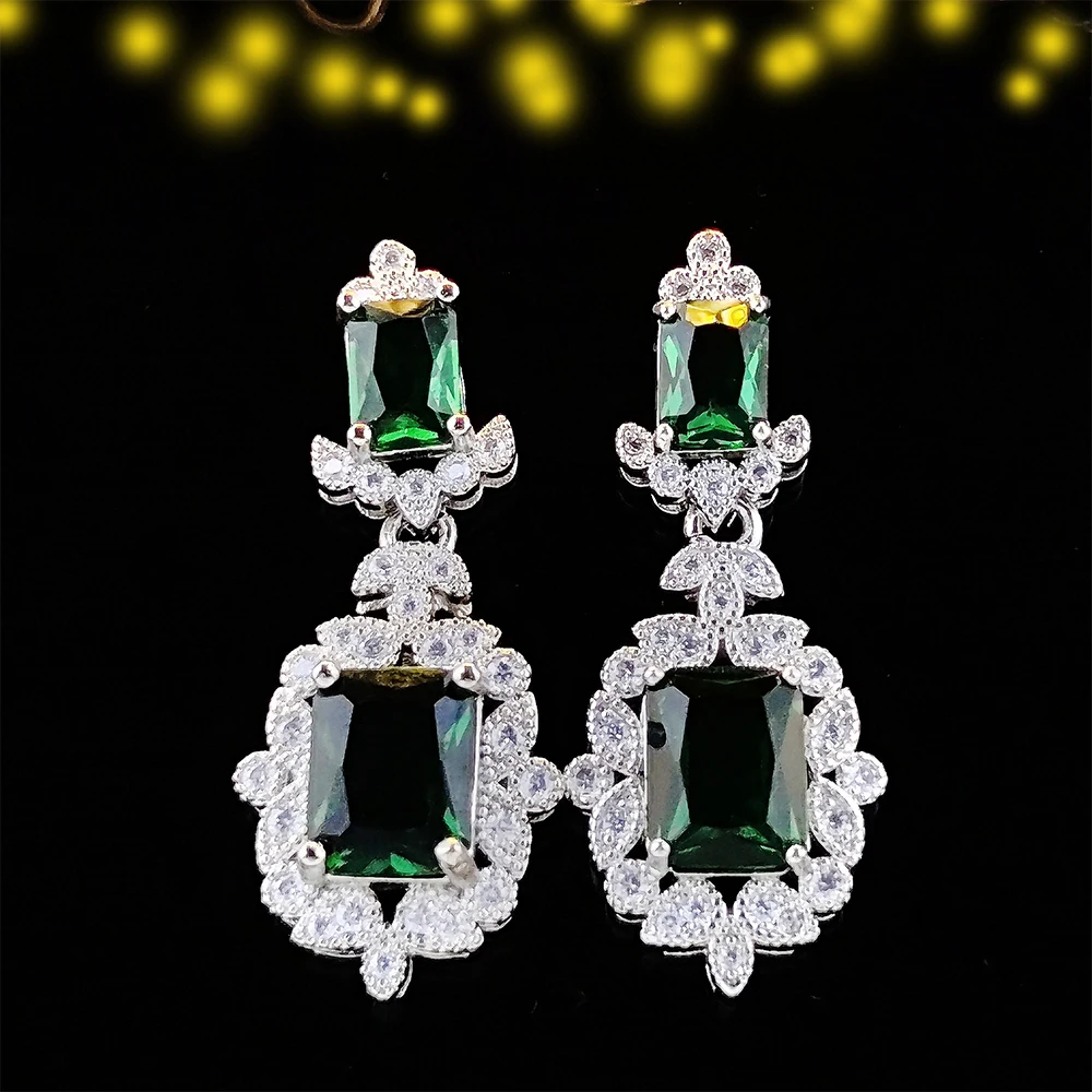 4pcs Pack bride Jewelry Set Halo Engagement Ring Round Stud Earring For Wedding Gift J6943 bridal jewelry sets