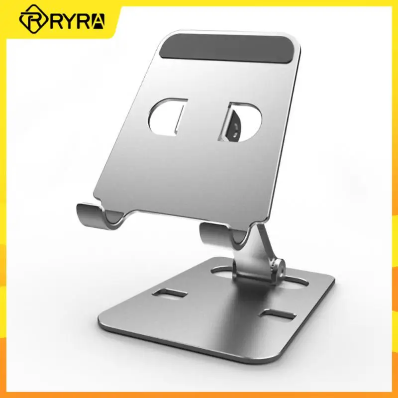 

RYRA Foldable Aluminum Alloy Mobile Phone Holder Metal Desktop Stand Adjustable Universal Phone Stand For IPhone 14 Xiaomi