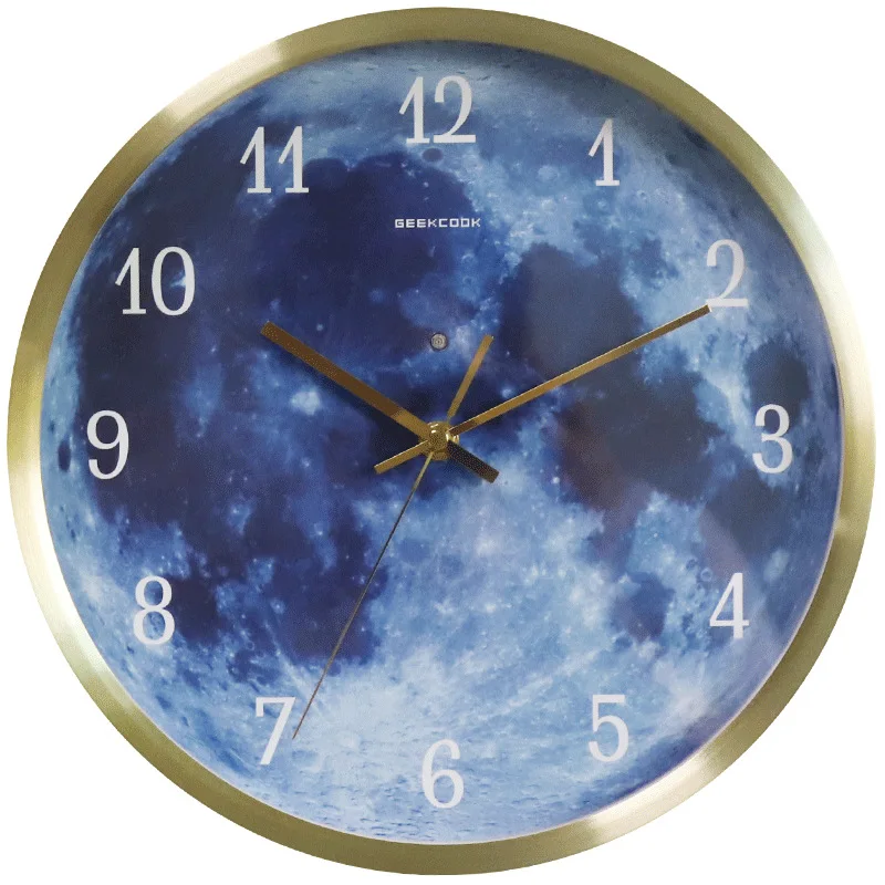 

Geekcook Amazon Hot Sale HOT Watch: Star River Blue Moon Led Luminous Voice-Controlled Wall Clock
