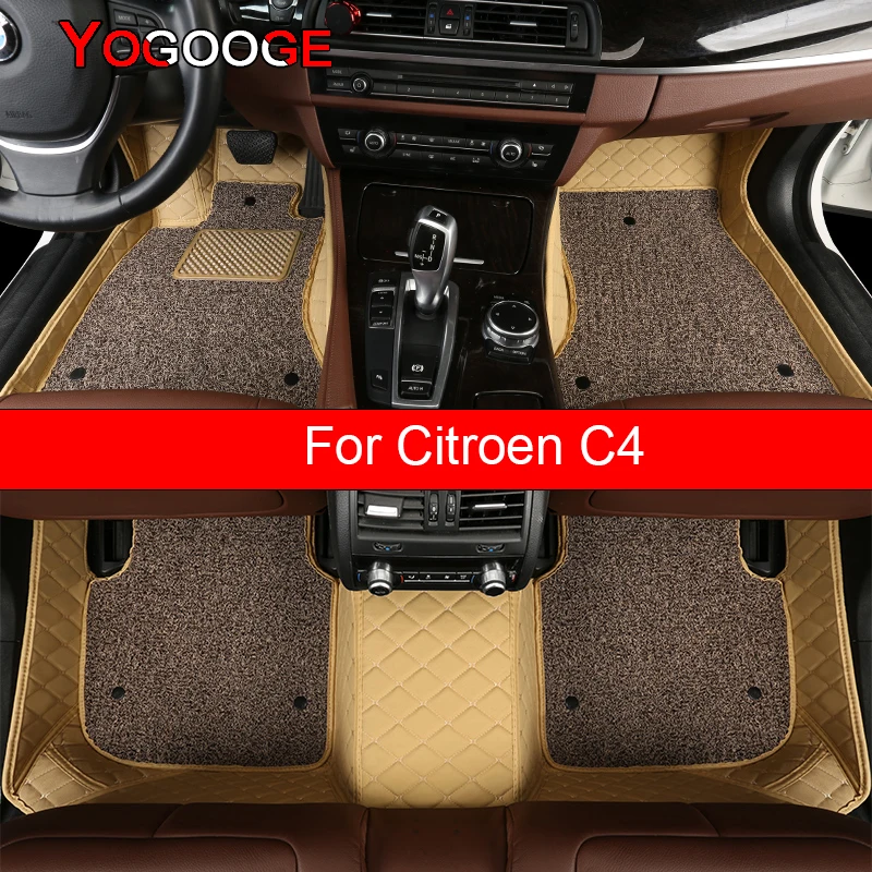 YOGOOGE Car Floor Mats For Citroen C4 Foot Coche Accessories Carpets