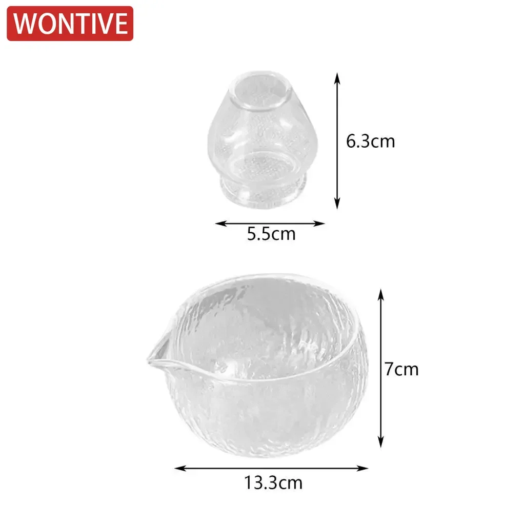 Matcha Tea Set Matcha Bowl Teaware Matcha Ceremony Starter Juice Bowl with Pouring Spout Teahouse Decor Tea Tool Chasen Whisk Stand 500 ml