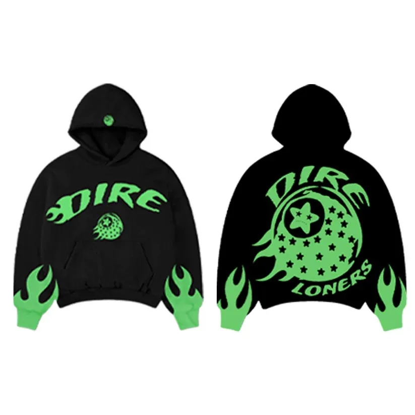 thumbnail image 1 of Sudadera con capucha de estilo hip hop con estampado de letras de estrella para mujer, sudadera de gran tamaño a la moda, jersey retro informal versátil, ropa de calle Y2k, 1 of 5