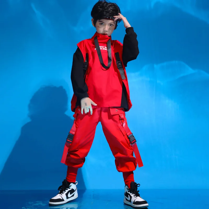 Girls Hip Hop Clothing Streetwear Harajuku Jogger Tactical Cargo Pants for Boys Dance Costume Clothes for Kids